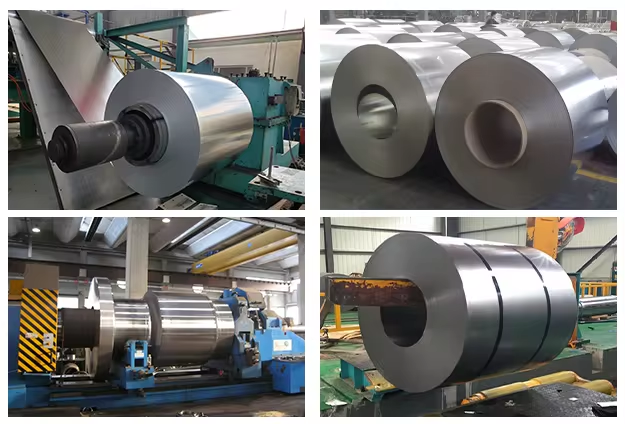 Processus de production de bobines d'acier DX56D+z